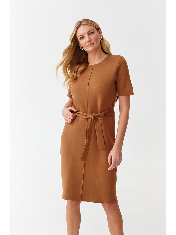 TATUUM Sukienka w kolorze jasnobrązowym rozmiar: M