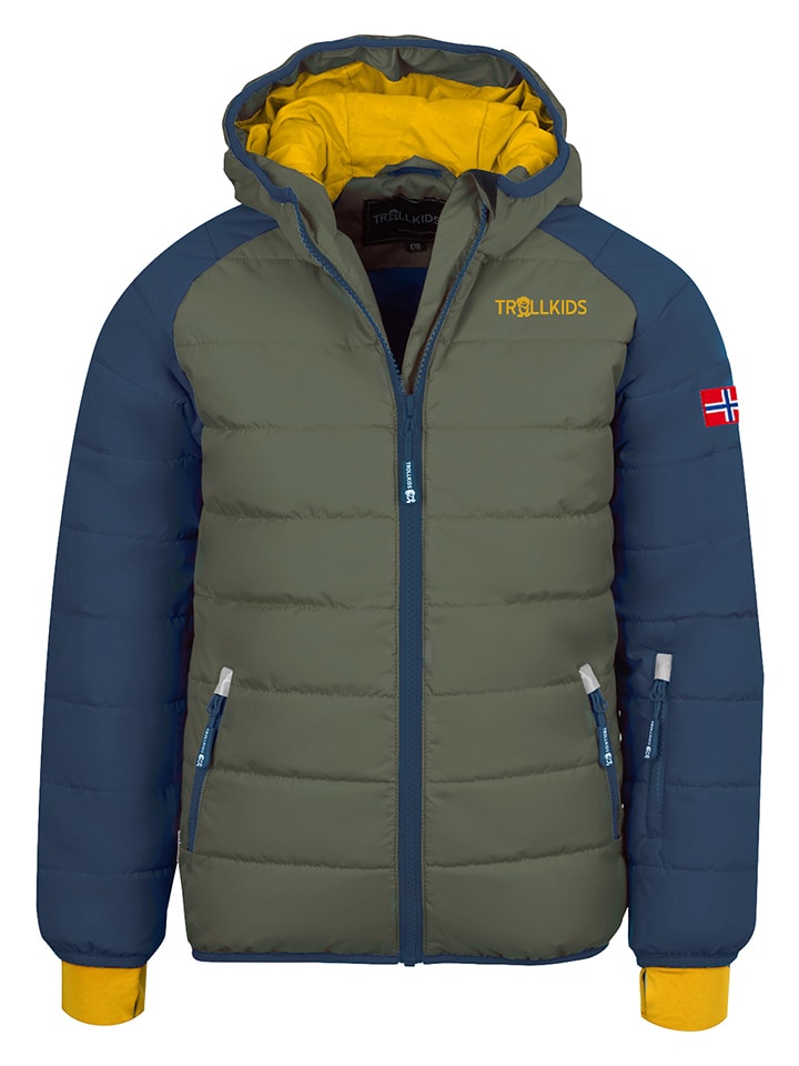 Trollkids Kurtka narciarska "Hafjell XT" w kolorze granatowo-oliwkowym rozmiar: 98