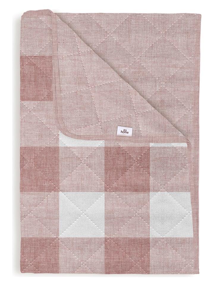 Zo!Home Narzuta "Quattro di Lino" w kolorze jasnoróżowym rozmiar: 270x260 cm