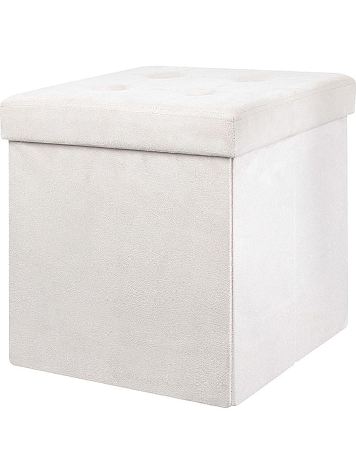 Ethnical Life Hocker w kolorze białym ze schowkiem - 37,5 x 37,5 x 37,5 cm rozmiar: onesize