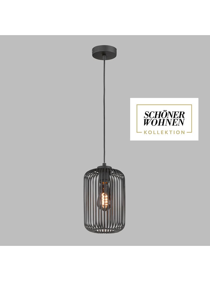 FH Lighting Lampa wisząca "Cage" w kolorze czarnym - wys. 140 x Ø 16 cm rozmiar: onesize