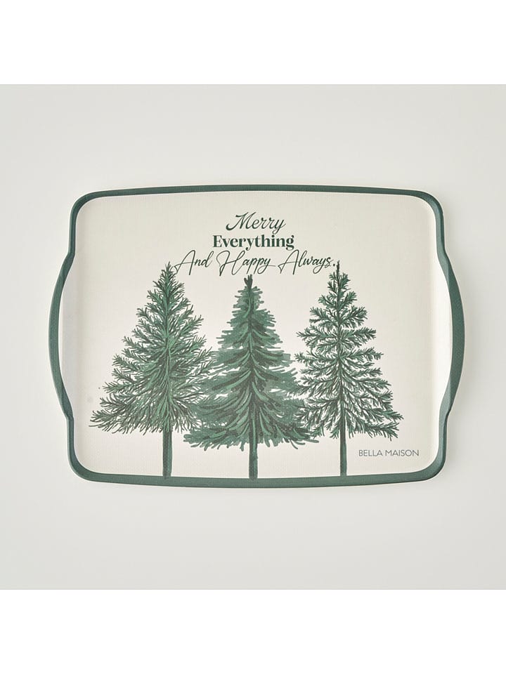 BELLA MAISON Taca w kolorze kremowo-zielonym do serwowania - 31 x 42 cm rozmiar: onesize