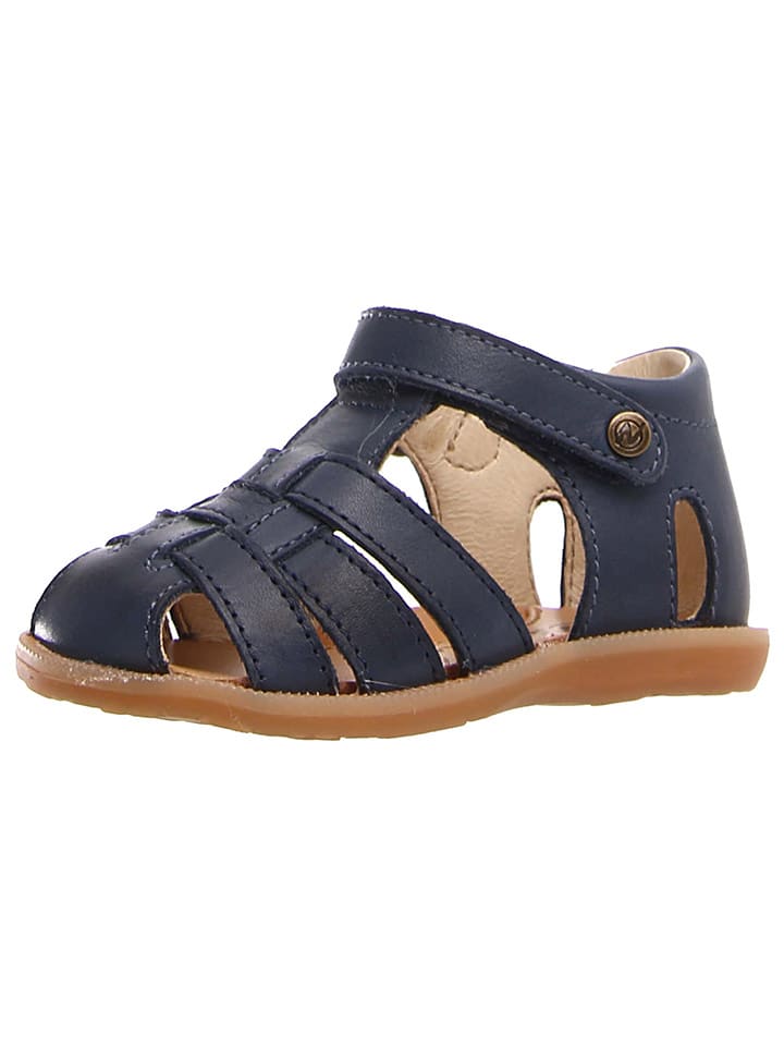 Naturino Skórzane półsandały "Zaffiro" w kolorze granatowym rozmiar: 23