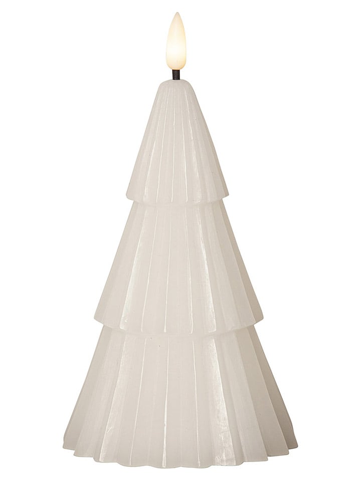 STAR Trading Świeca LED "Flamme Grany" w kolorze białym - wys .19 cm rozmiar: onesize