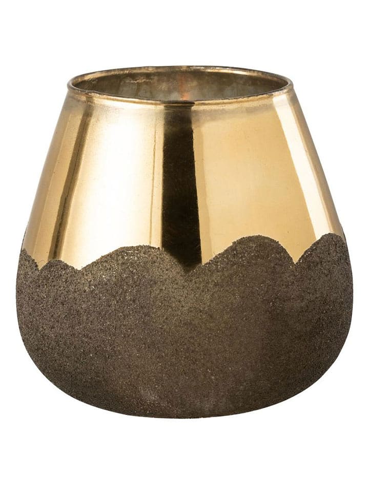 J Line Świecznik w kolorze złotym - wys. 19 x Ø 18 cm rozmiar: onesize