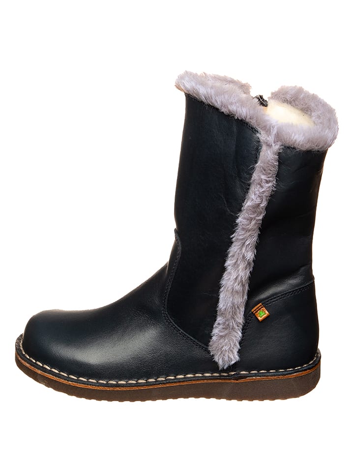 El Naturalista Skórzane kozaki zimowe w kolorze granatowym rozmiar: 30