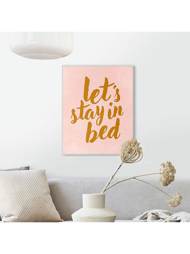 Orangewallz Druk artystyczny "Stay in Bed" w ramce rozmiar: 40x50 cm