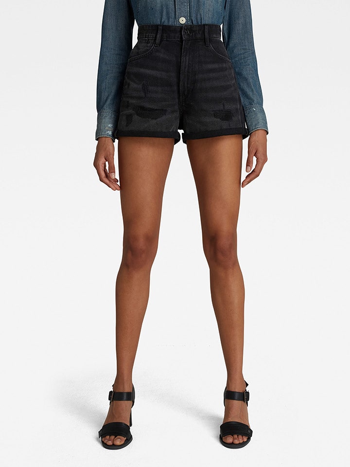 G-Star Szorty dżinsowe w kolorze czarnym rozmiar: W30