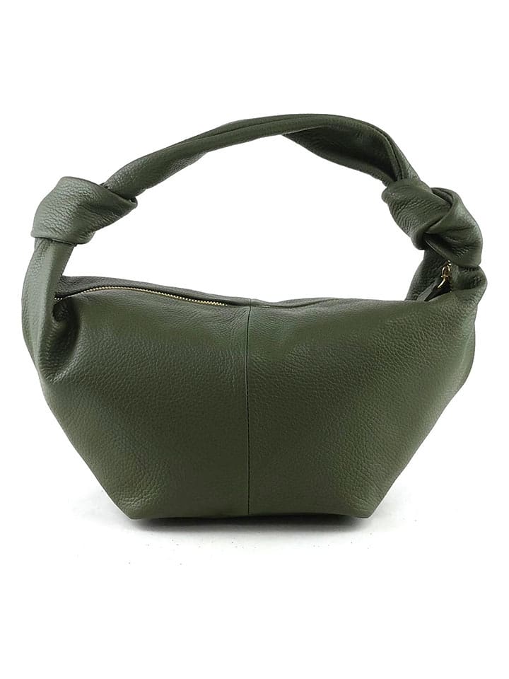 Marlon Skórzana torebka "Saray" w kolorze ciemnozielonym - 36 x 21 x 16 cm rozmiar: onesize