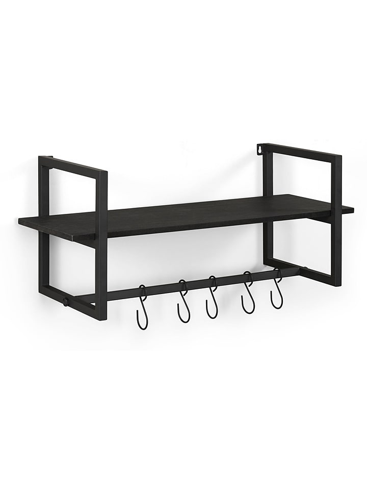 Lifa Living Wieszak ścienny "Victor" w kolorze czarnym - 70 x 29 x 28 cm rozmiar: onesize