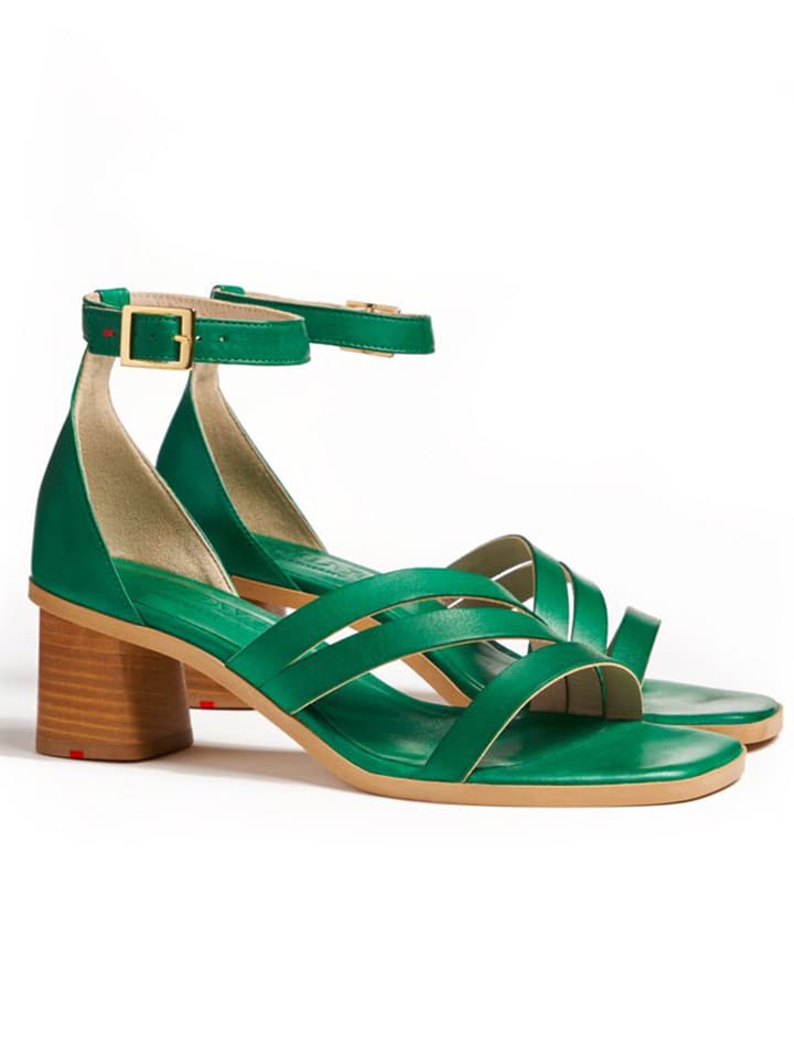 LLOYD Skórzane sandały w kolorze zielonym rozmiar: 40