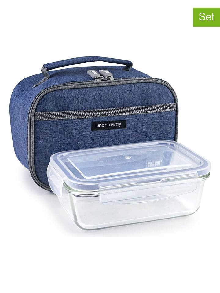 Ibili 2-częściowy zestaw w kolorze niebieskim na lunch rozmiar: onesize