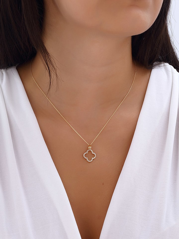 Nakkash Pozłacany naszyjnik z cyrkoniami rozmiar: onesize