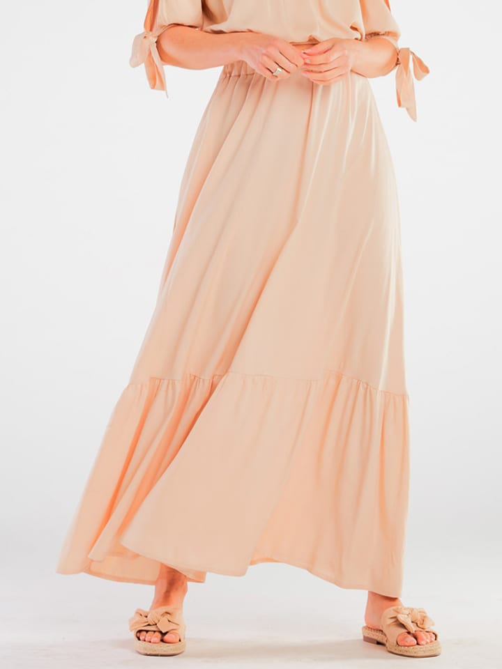 Awama Spódnica w kolorze beżowym rozmiar: S/M