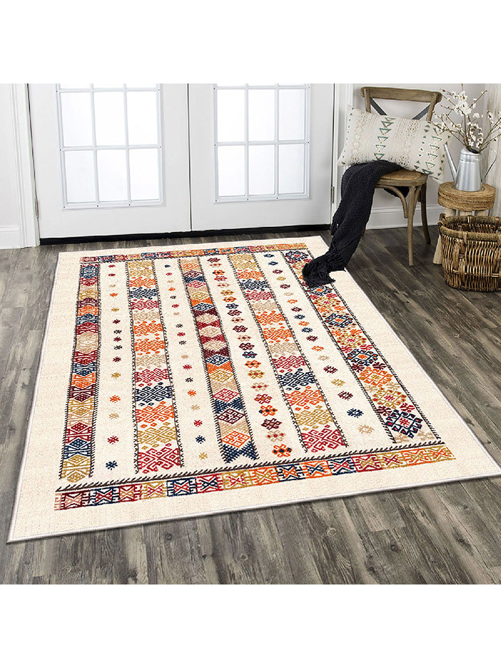 Mioli Dywan "Els" w kolorze kremowym ze wzorem rozmiar: 120x180 cm