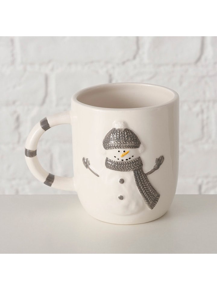 Boltze Kubek jumbo "Frosty" w kolorze beżowo-brązowym - 400 ml rozmiar: onesize