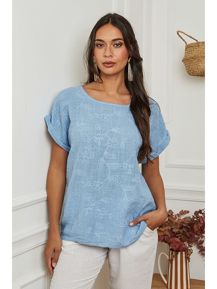 La Compagnie Du Lin Koszulka w kolorze błękitnym rozmiar: L