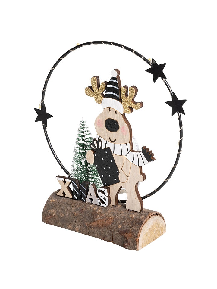 Hollybell Dekoracyjna lampa LED w kolorze brązowym - 16 x 17 x 4,5 cm rozmiar: onesize