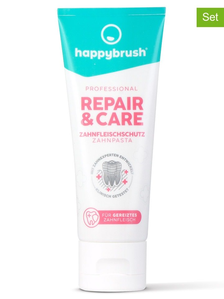 happybrush Pasty do zębów (2 szt.) "Repair&Care" - 2 x 75 ml rozmiar: onesize