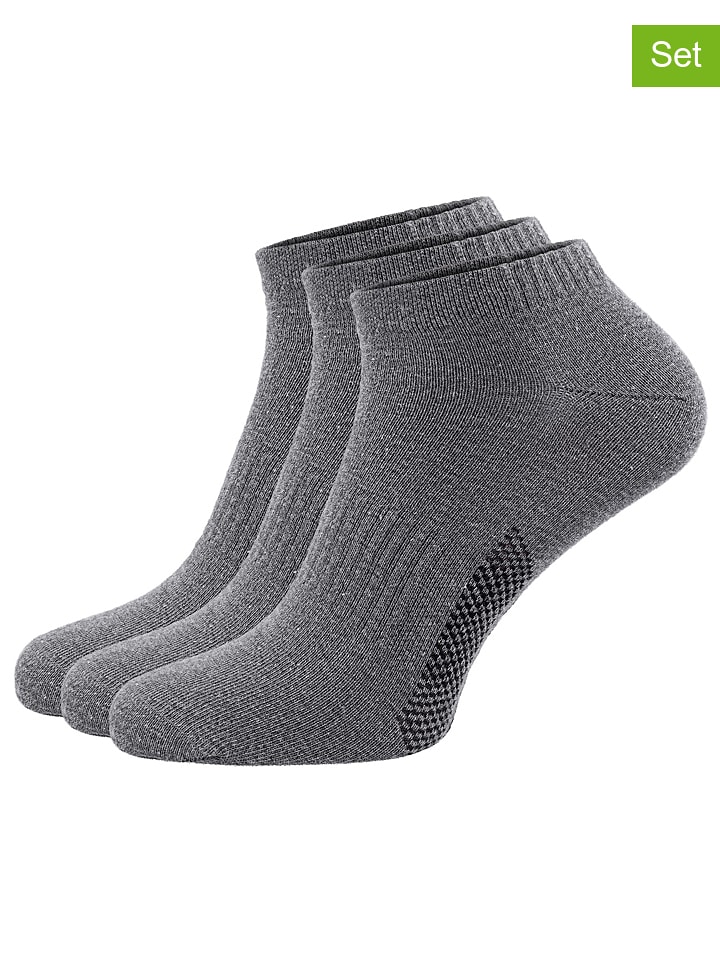 NANGA Skarpety (3 pary) w kolorze szarym do sneakersów rozmiar: 35-38