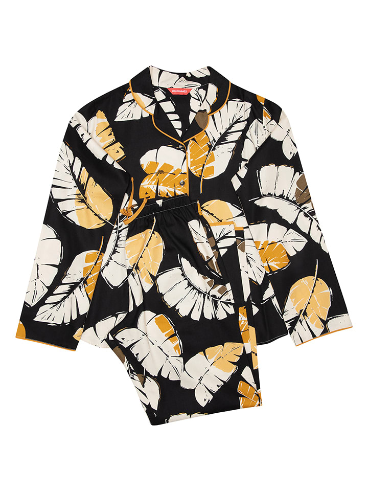 Cyberjammies Piżama "Annie" w kolorze czarno-pomarańczowym rozmiar: 128/134