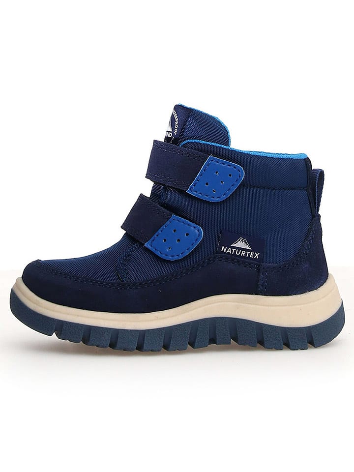 Naturino Botki zimowe "Pile" w kolorze granatowo-niebieskim rozmiar: 34