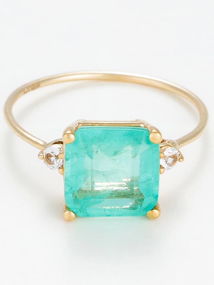 OR ÉCLAT Złoty pierścionek "Espoir" z cyrkoniami rozmiar: 54