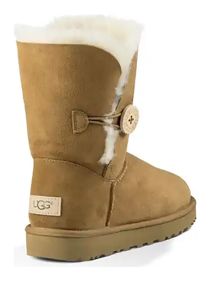 UGG Skórzane botki "Bailey Button II" w kolorze jasnobrązowym rozmiar: 39