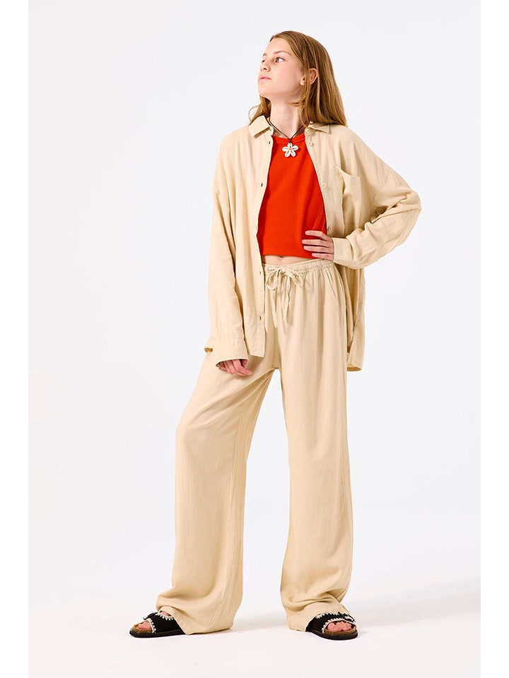 Garcia Spodnie w kolorze beżowym rozmiar: 176