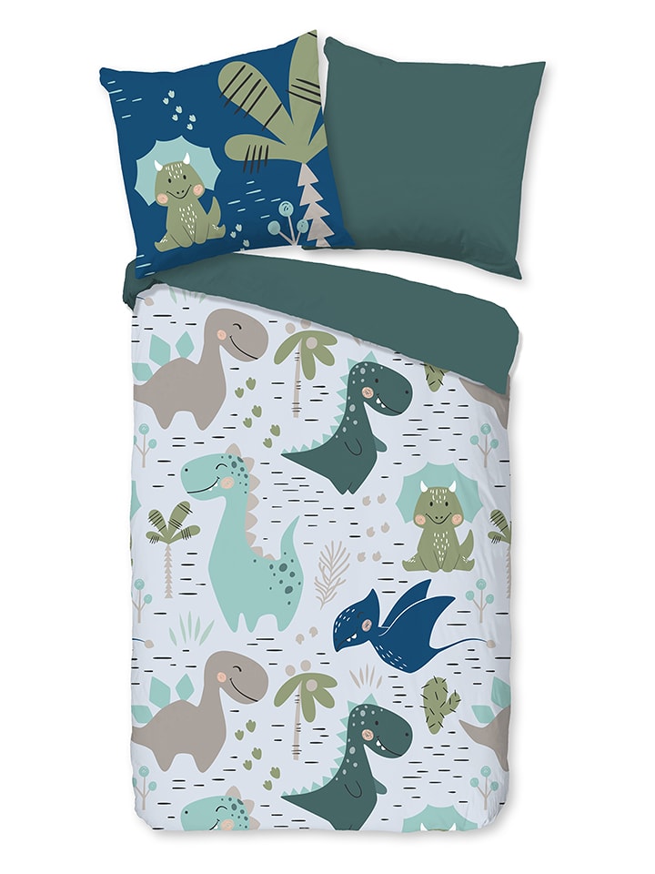 Pure 2-częściowy komplet w kolorze zielono-niebieskim z mikrofibry rozmiar: 135x200 cm