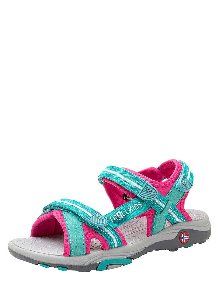 Trollkids Sandały "Preikestolen" w kolorze turkusowym rozmiar: 32