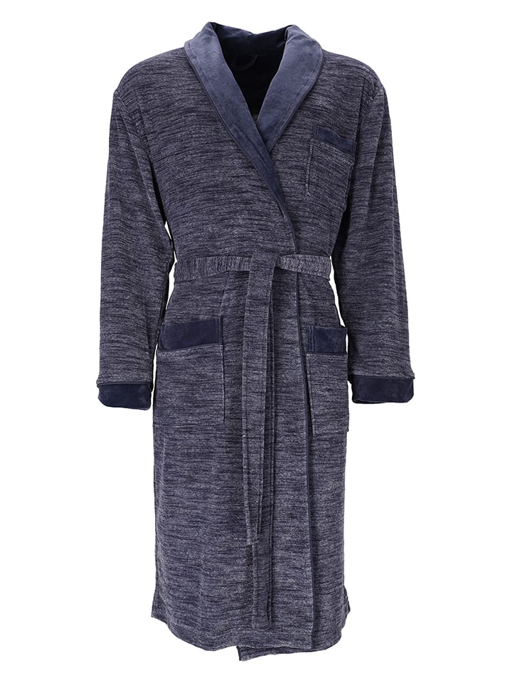 Vossen Szlafrok "Alberto" w kolorze granatowym rozmiar: 48/50