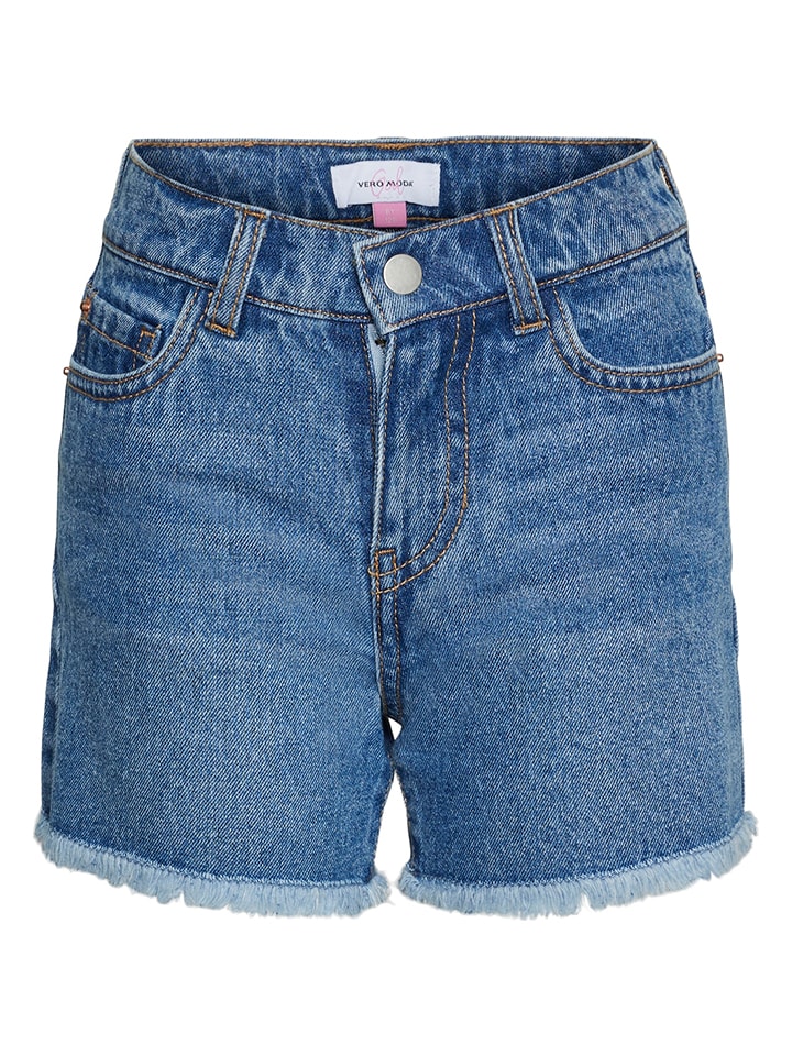 Vero Moda Girl Szorty dżinsowe "Bella" w kolorze niebieskim rozmiar: 164
