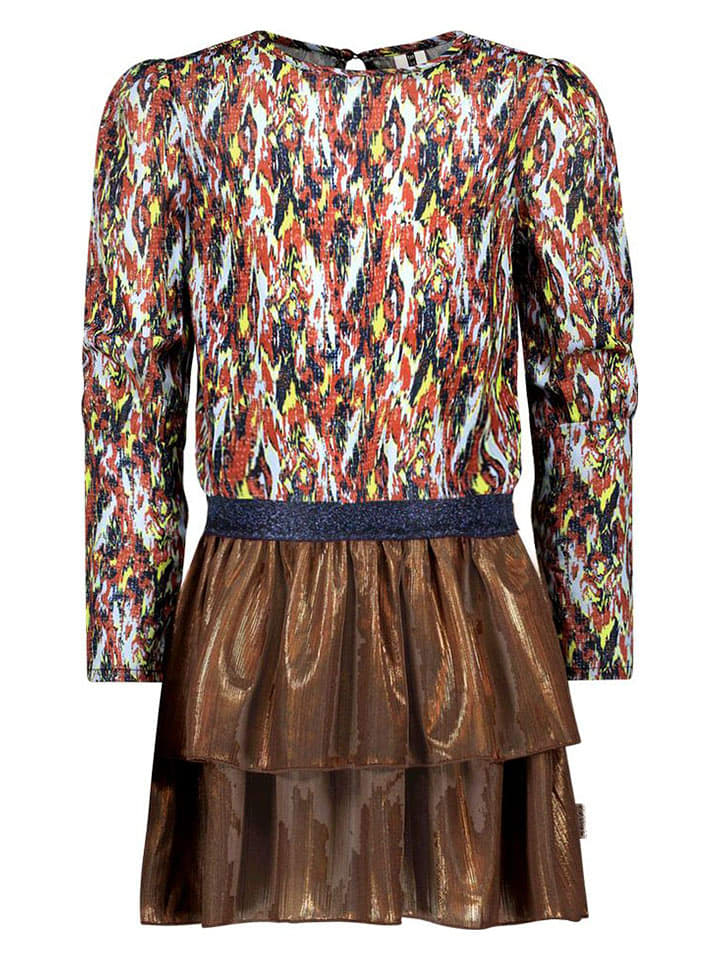 B.Nosy Sukienka "Dhalia" w kolorze brązowo-błękitno-czarnym rozmiar: 128