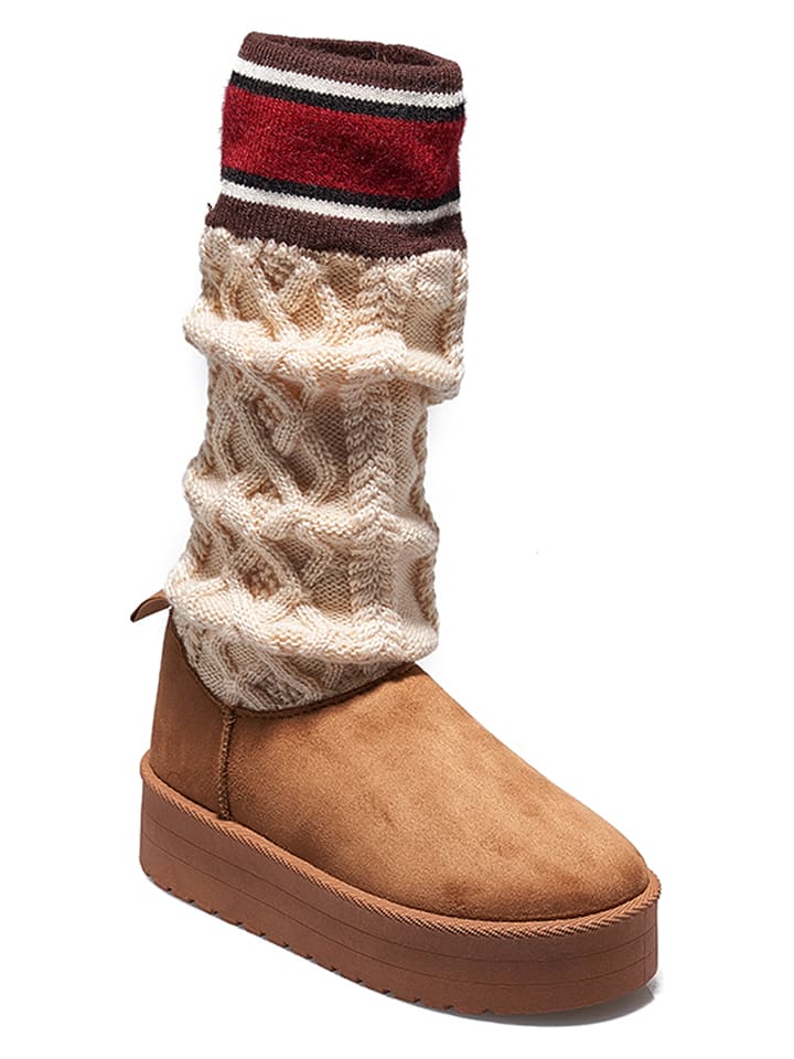 C'M Kozaki w kolorze jasnobrązowym rozmiar: 40