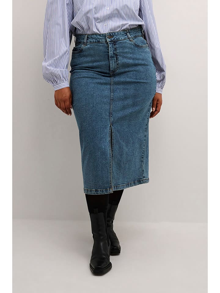 Kaffe Spódnica dżinsowa w kolorze niebieskim rozmiar: 50