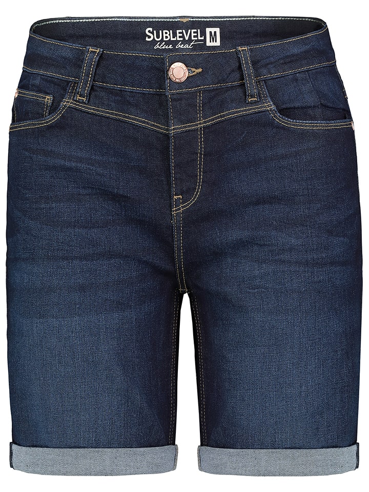 Sublevel Bermudy dżinsowe w kolorze granatowym rozmiar: S