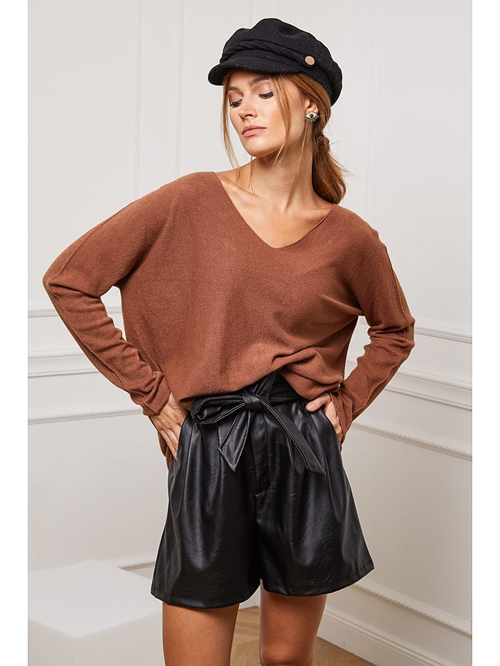 Joséfine Sweter "Erjine" w kolorze karmelowym rozmiar: M