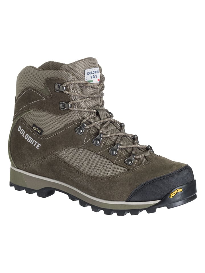 DOLOMITE Skórzane botki turystyczne "Zernez GTX" w kolorze khaki rozmiar: 45 2/3