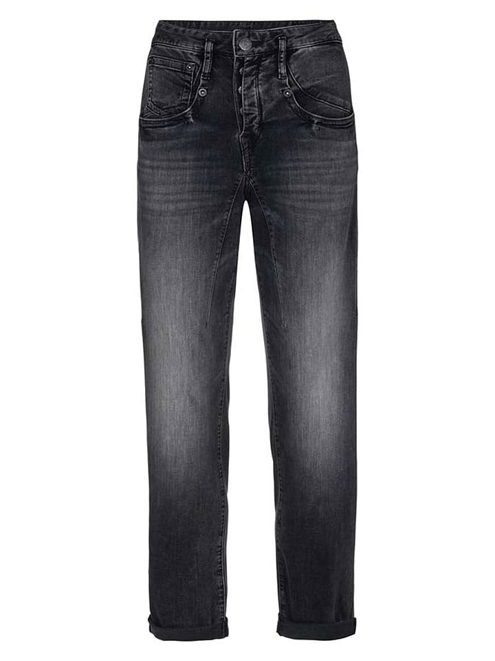 Herrlicher Dżinsy "Shyra" - Tapered fit - w kolorze czarnym rozmiar: W32