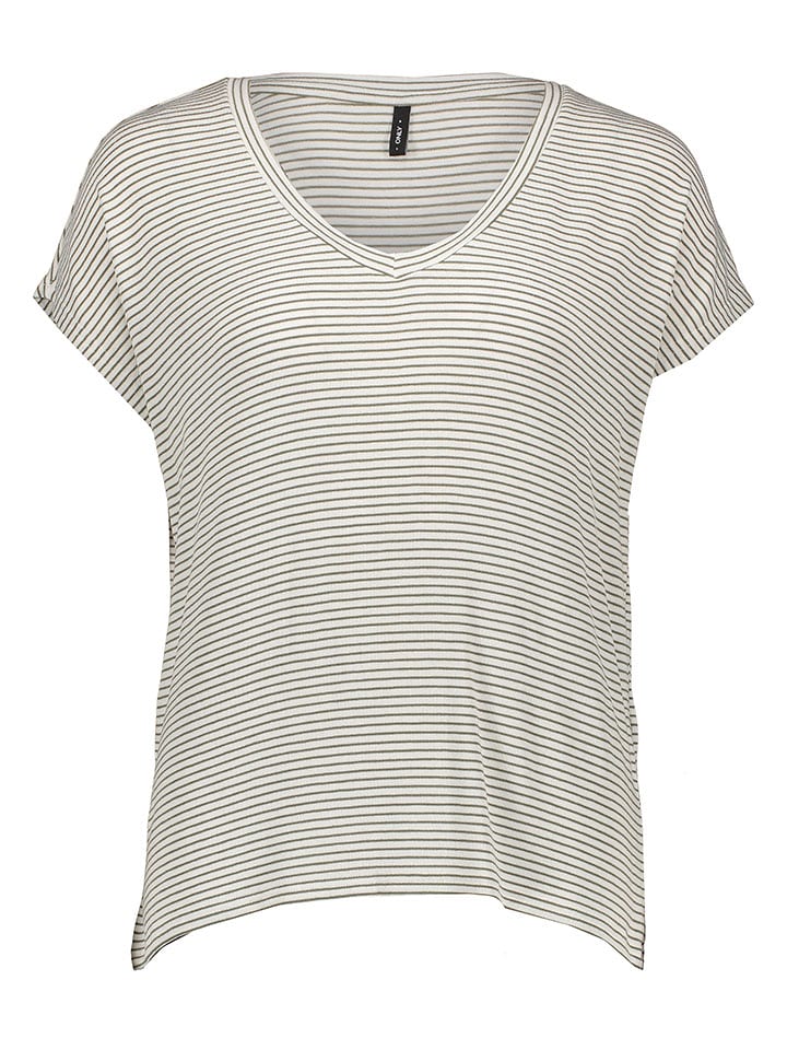 ONLY Koszulka w kolorze kremowym rozmiar: XS