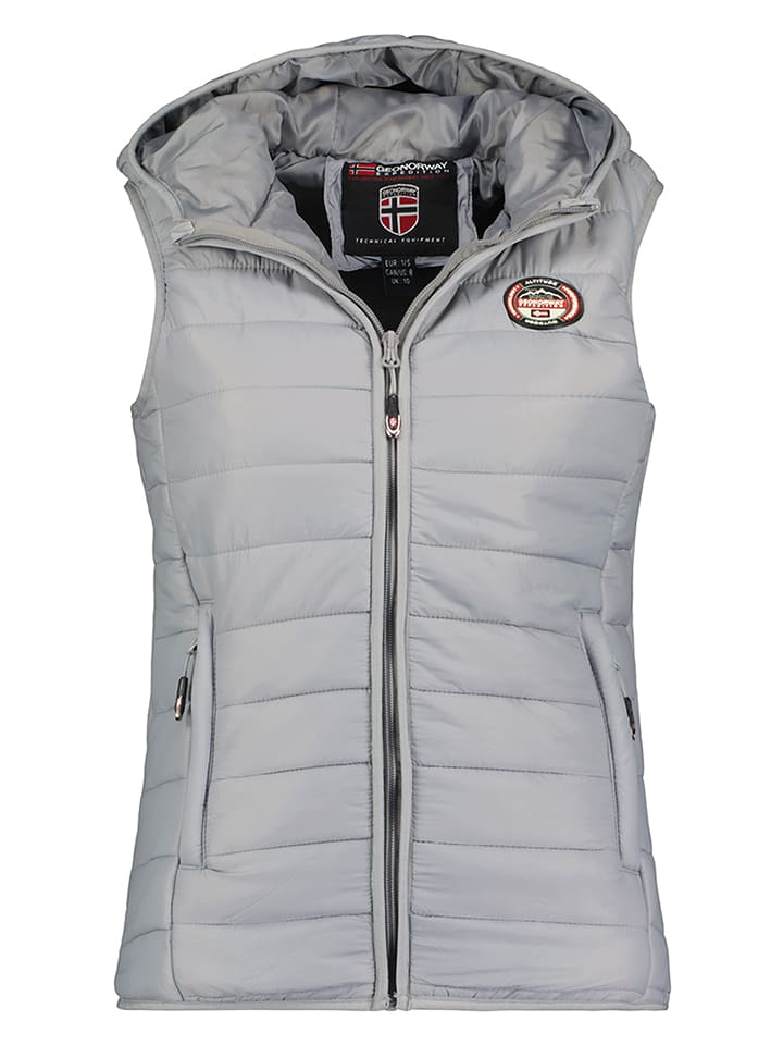 Geographical Norway Kamizelka pikowana "Vatika" w kolorze szarym rozmiar: 140