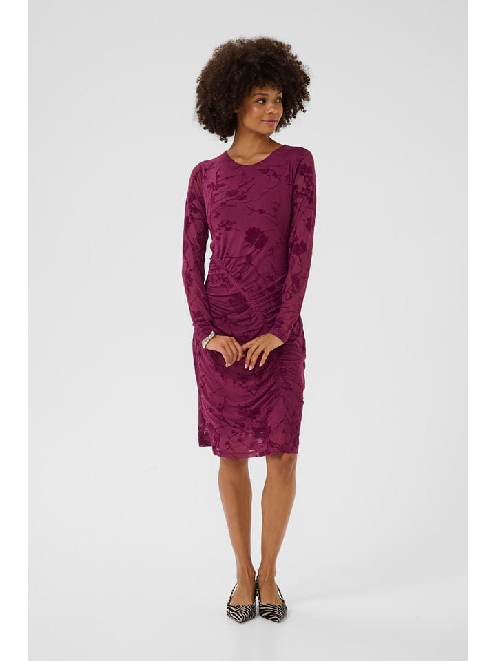 CULTURE Sukienka w kolorze jagodowym rozmiar: S