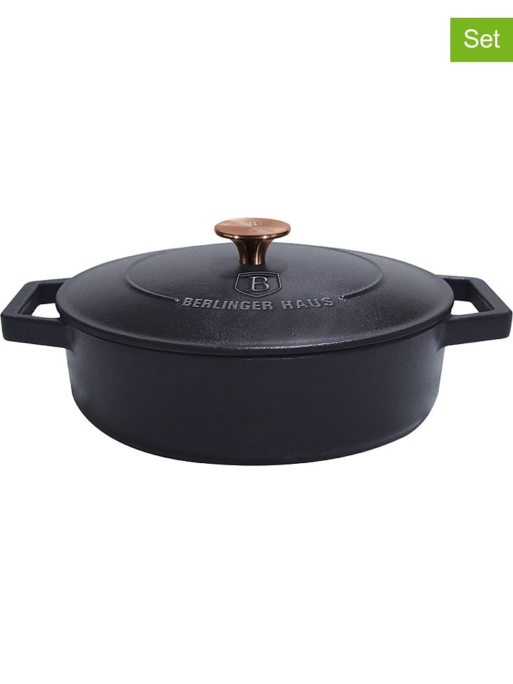Berlinger Haus 2-częściowy zestaw w kolorze czarnym - Ø 30 cm rozmiar: onesize