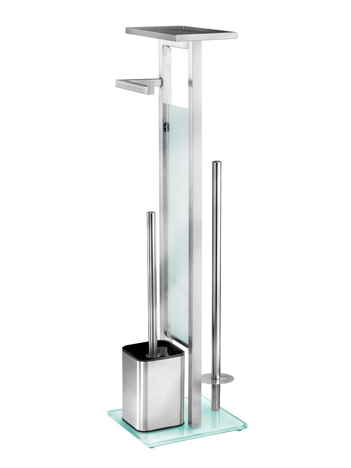 Wenko Zestaw WC "Debar" w kolorze srebrnym - wys. 70,5 cm rozmiar: onesize