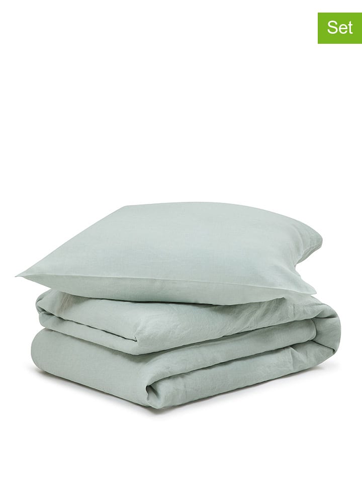 Lanerossi 2-częściowy zestaw lniany w kolorze błękitnym rozmiar: onesize