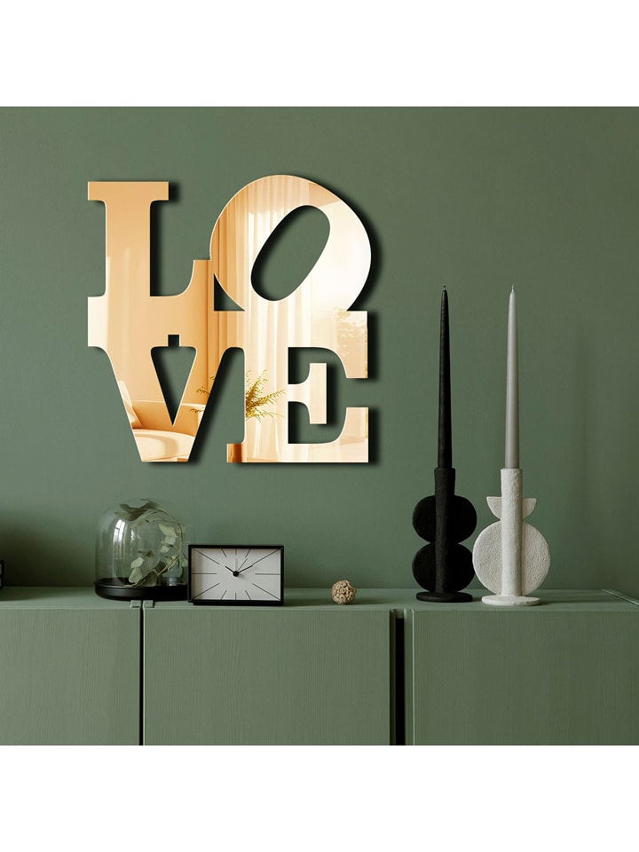 Wallity Lustro w kolorze żółtym - 48 x 47 cm rozmiar: onesize