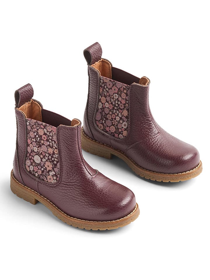 Wheat Skórzane sztyblety w kolorze fioletowym rozmiar: 25