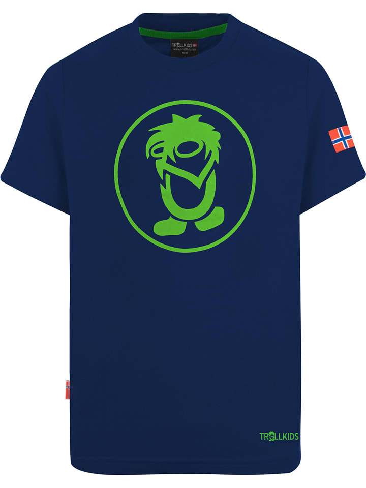Trollkids Koszulka funkcyjna "Troll" w kolorze granatowym rozmiar: 98