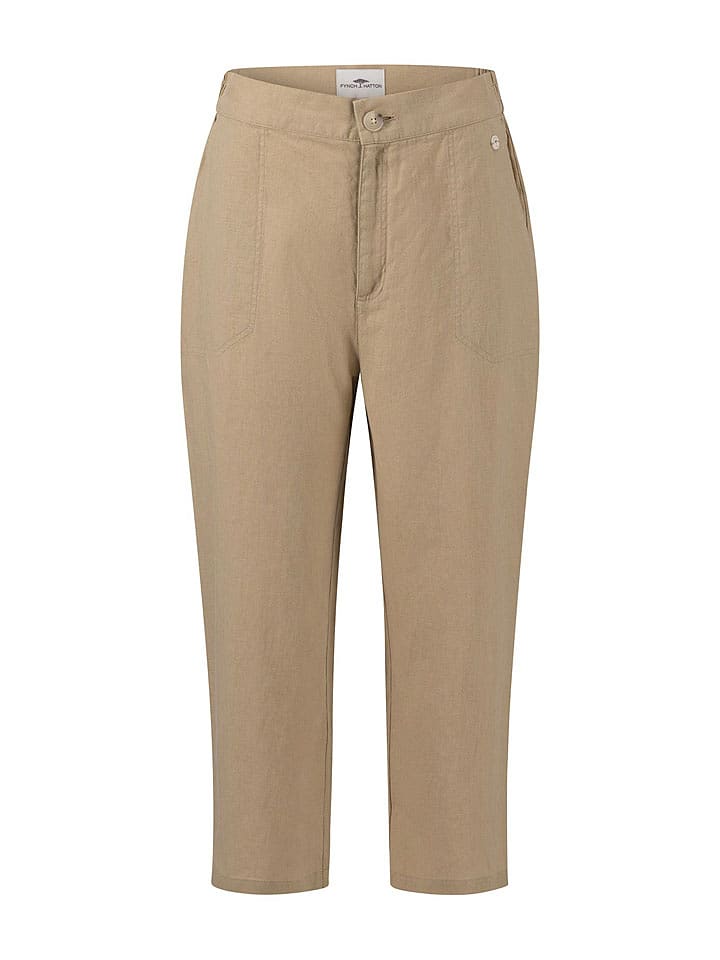 FYNCH-HATTON Lniane spodnie w kolorze beżowym rozmiar: 38